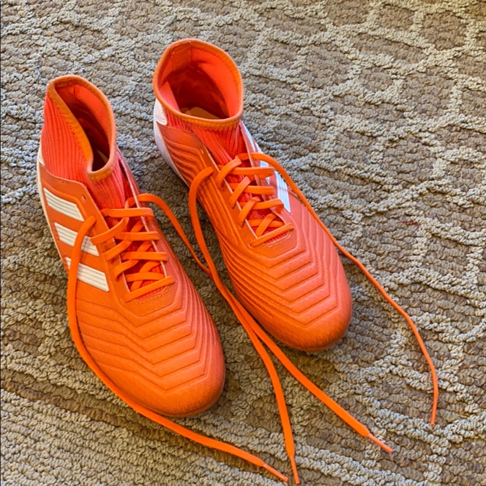 Women’s Soccer Cleats Orange Adidas Size 8